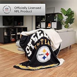 FOCO Pittsburgh Steelers NFL Team Property Of Sherpa Fleece Blanket