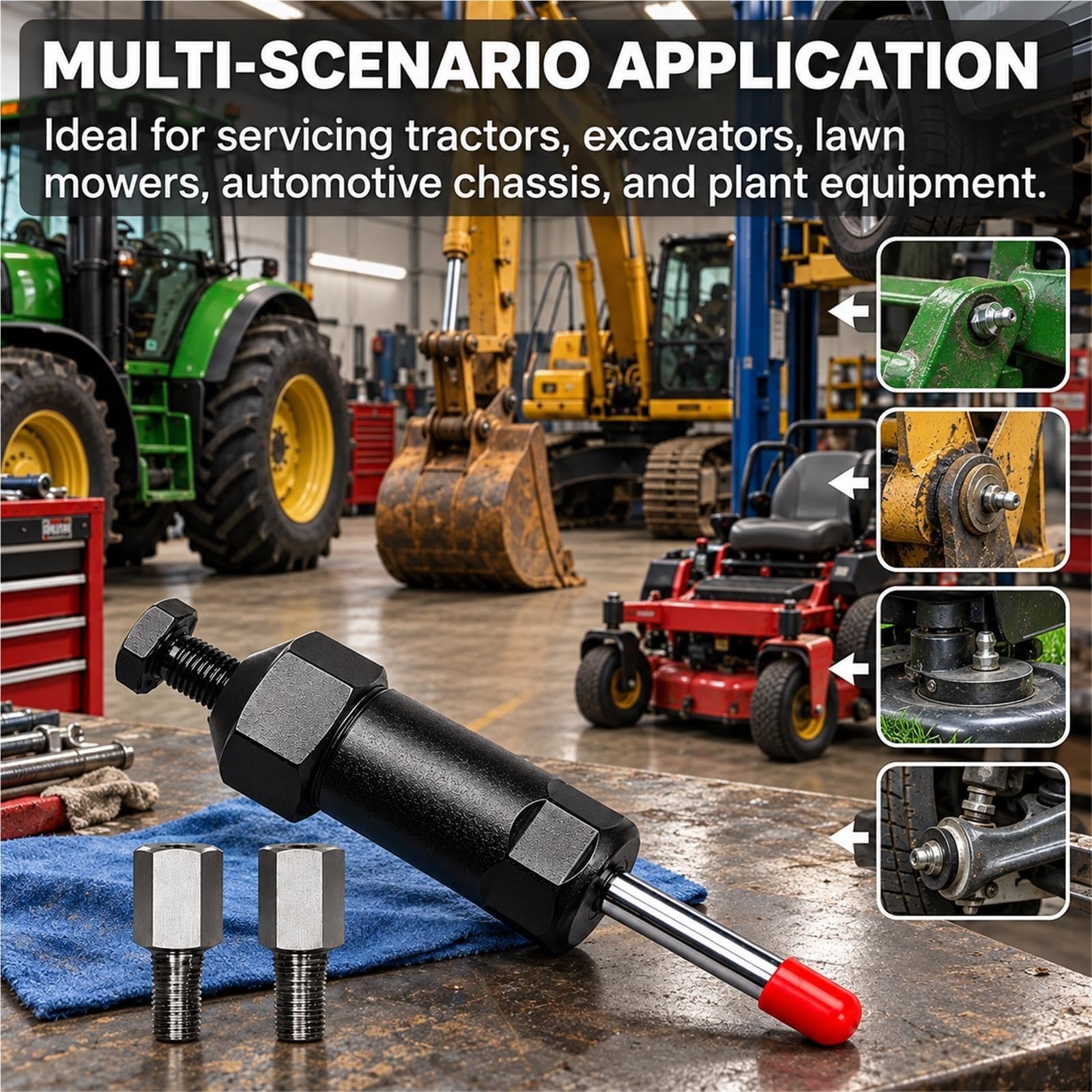 Pulitore Ingrassatori Professionale, Sblocca Raccordi con Adattatori M6 M8