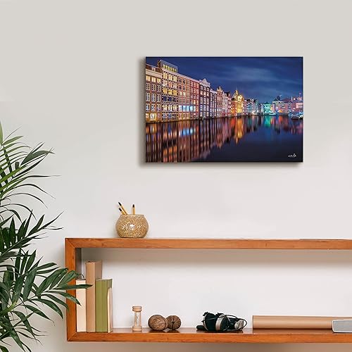 Miniatura 6 de Epic Graffiti 'Building Row Reflections 2' de Martin Podt, lienzo de arte de pared Giclée, 18 x 12 pulgadas