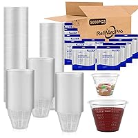 Vista 8 de Vasos medicinales desechables graduados, paquete a granel de 100, vaso medidor de plástico pequeño de 1 oz (30ml) para medicamentos líquidos