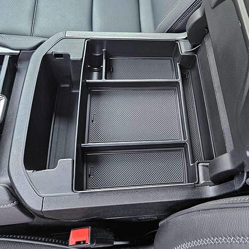Miniatura 7 de TOPINSTALL Bandeja de consola deslizante compatible con accesorios Chevy TahoeSuburbanGMC Yukon 2021-2025, organizador de reposabrazos de tamaño