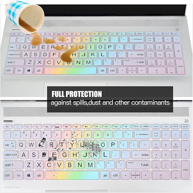 Funda de teclado de silicona para HP Pavilion x360 15.6 pulgadas miniatura 7