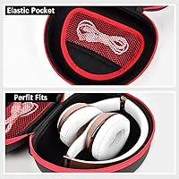 Vista 3 de Funda para auriculares compatible con Mpow 059, Beats Studio3, Beats Solo3, Solo2, Picun P26, para Elecder i39 y más, auriculares inalámbricos Negro