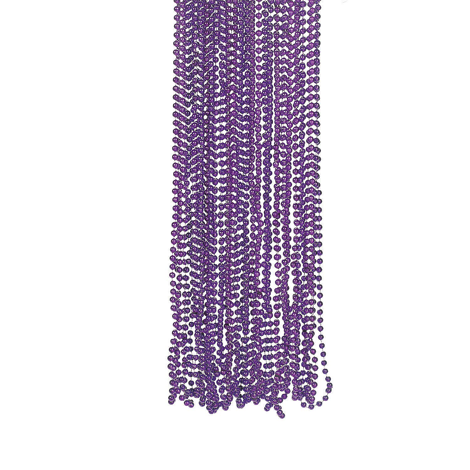 PURPLE METALLIC BEADS NECKLACE (4 DZ) - Jewelry - 48 Pieces