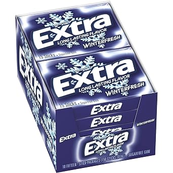 Extra Sugarfree Gum, Winterfresh, 15 Count Pack of 20 Sticks