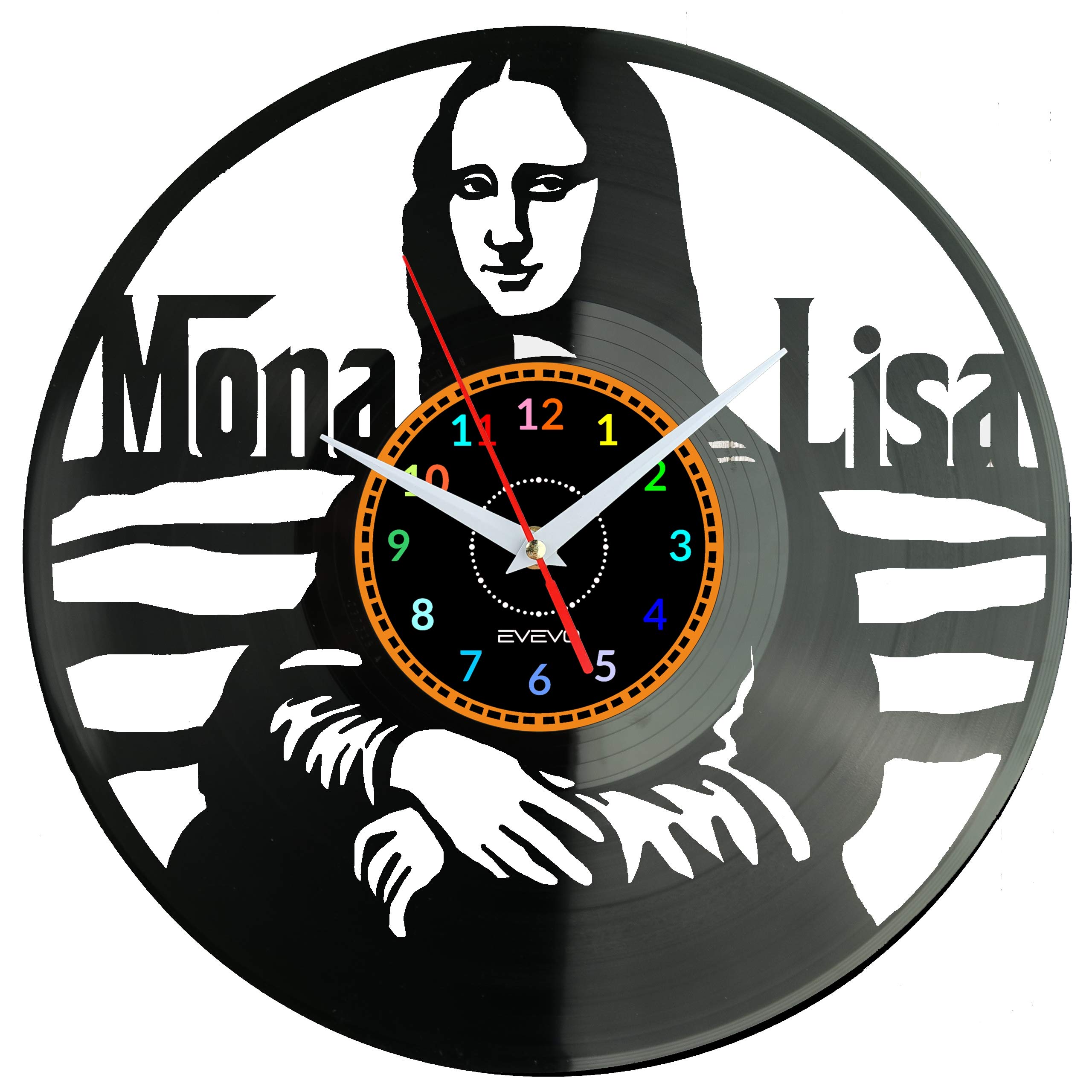 Horloge Murale Mona Lisa en Vinyle Décoration Salon