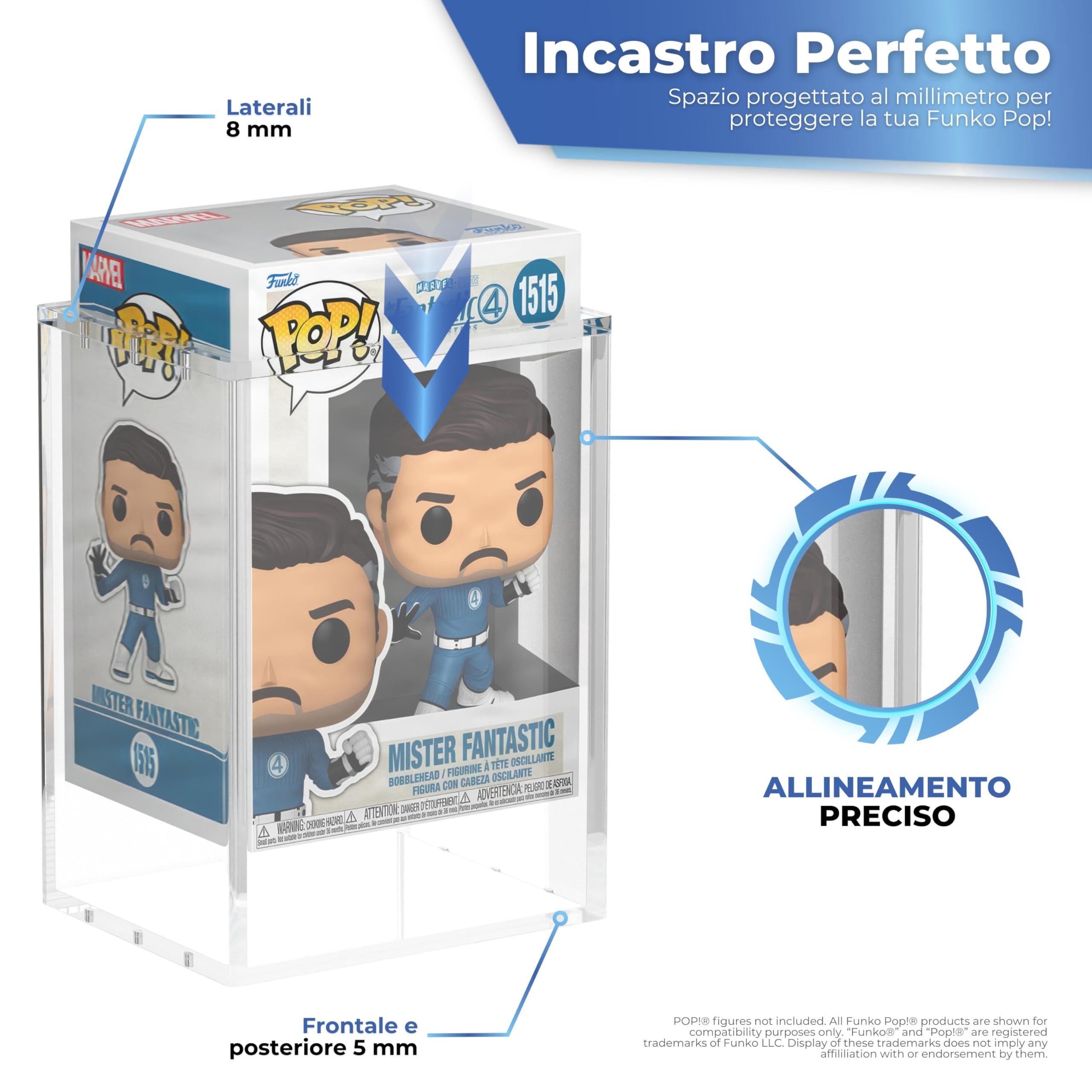 Funko Pop Protector con Magneti N52 – Custodia Funko Pop UV 99% Trasparente e Impilabile – Teca Funko Pop Premium