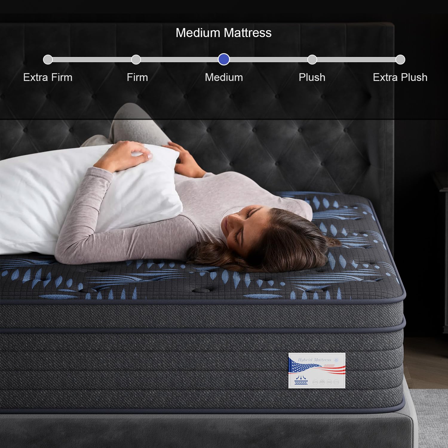 Condition photo showing New/Like New for full mattress 12 inch mattresses full size in a box,superior hybrid mattress with memory foam for extra lumbar support,maximum support, firm (u.s. standard)