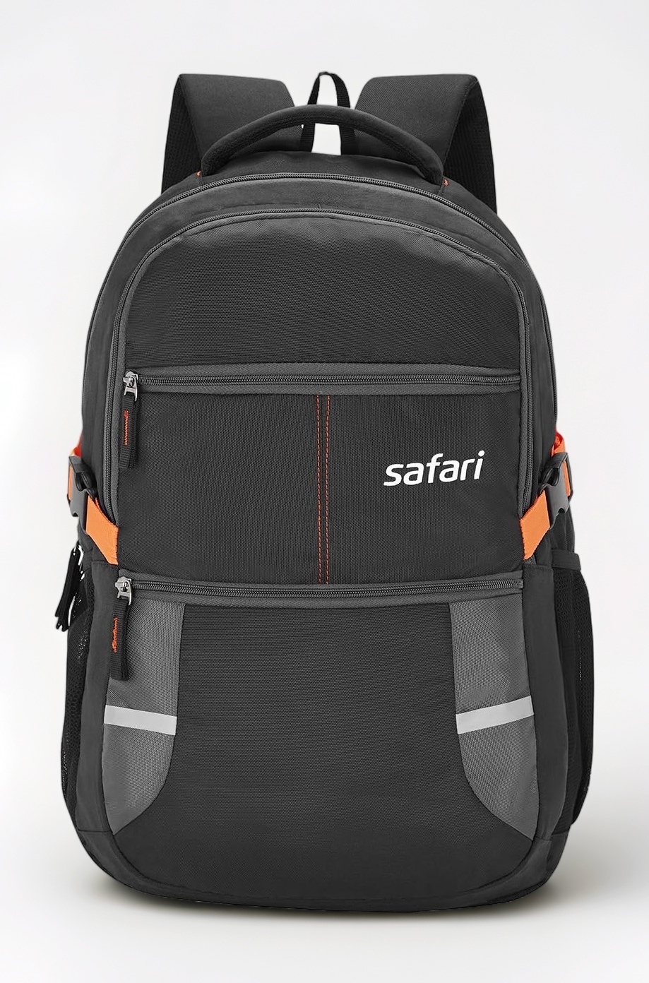 Omega spacious/large laptop backpack with Raincover, college bag, travel bag for men and women, Black, 30 Litre