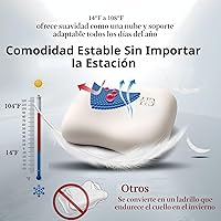 Vista 3 de Almohada para Durmientes de Lado – Almohada cervical ergonómica suave para aliviar el dolor de cuello, funda de almohada sin cremallera de seda