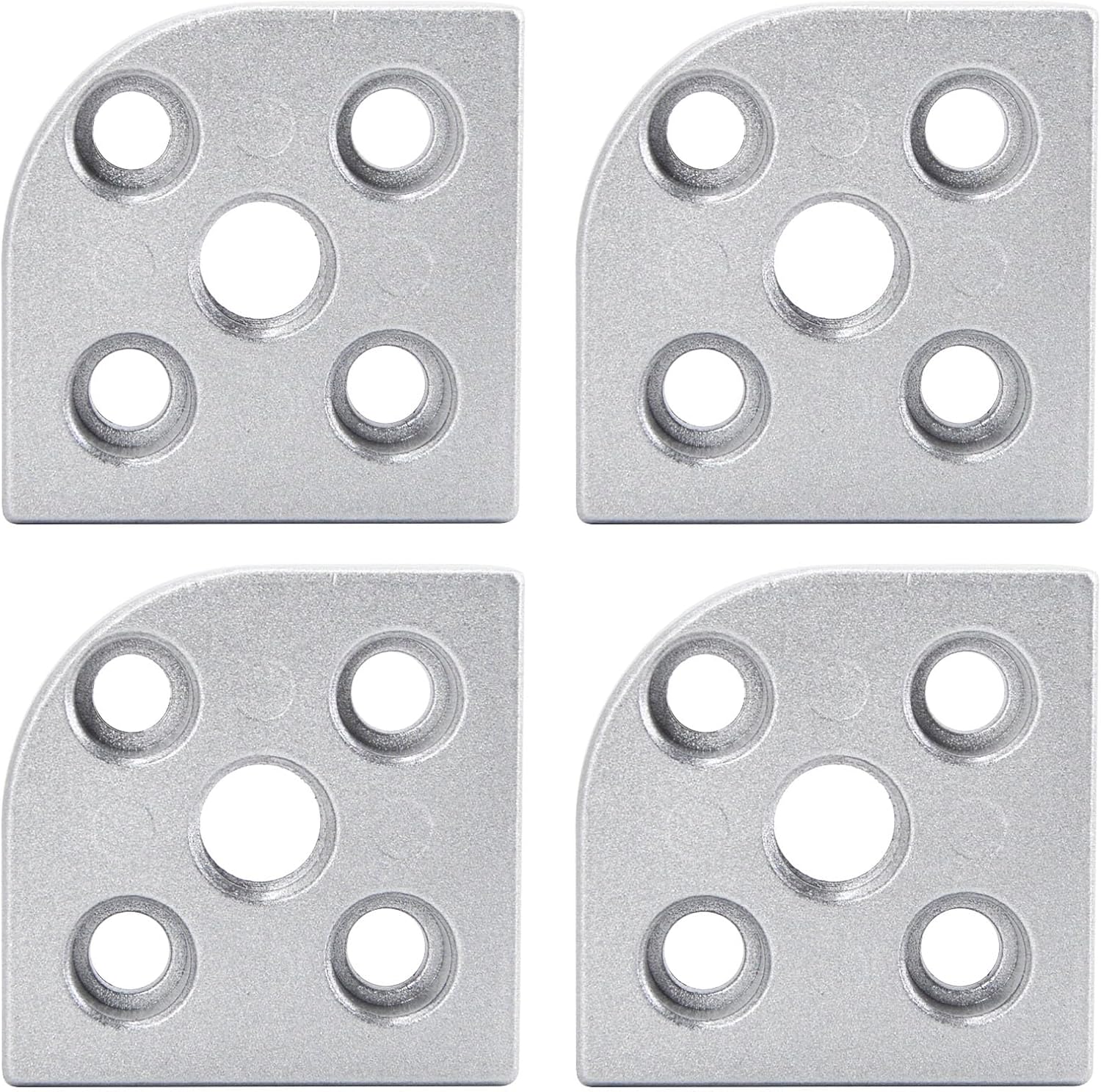 (4 Pieces) 60x60mm M12 Solid Aluminum End Connector Metal Cover Plate for Aluminum Extrusion Profile