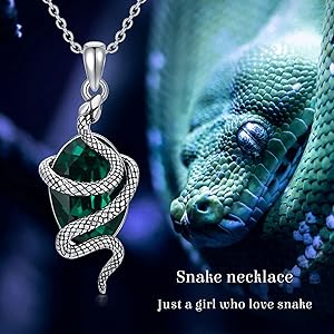 Amazon.com: PDTJMTG Snake Necklace Sterling Silver Green Amazon.com: PDTJMTG Snake Necklace Sterling Silver Green