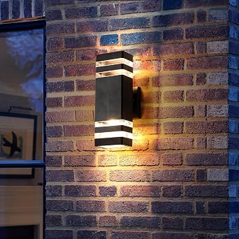 LED Outdoor Light Fixture Wall Lights,2-Tier 12.8 in,1 Pack | Modern Exterior Wall Sconce For Porch Patio Garage Included 14 W GU10 Blub, IP65 Waterproof ,3000K Warm White