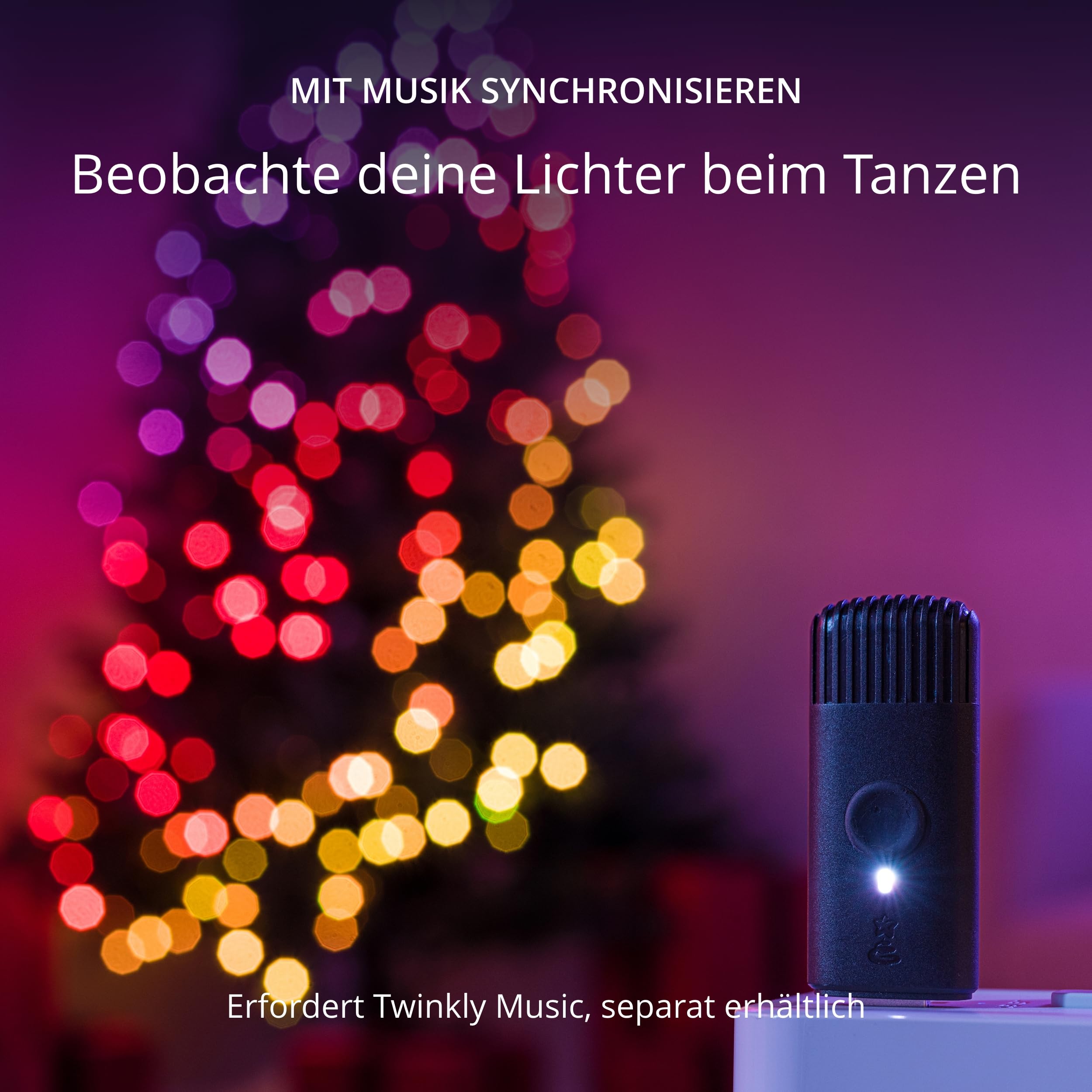 Twinkly Strings USB-C Pearls 200 LED, LED-Lichterkette in Perlenform, RGB LED-Lichter Mehrfarbig, Lichter zum Valentinstag, Kompatibel mit Alexa und Google Home, USB-C, Grünes Kabel, 12m