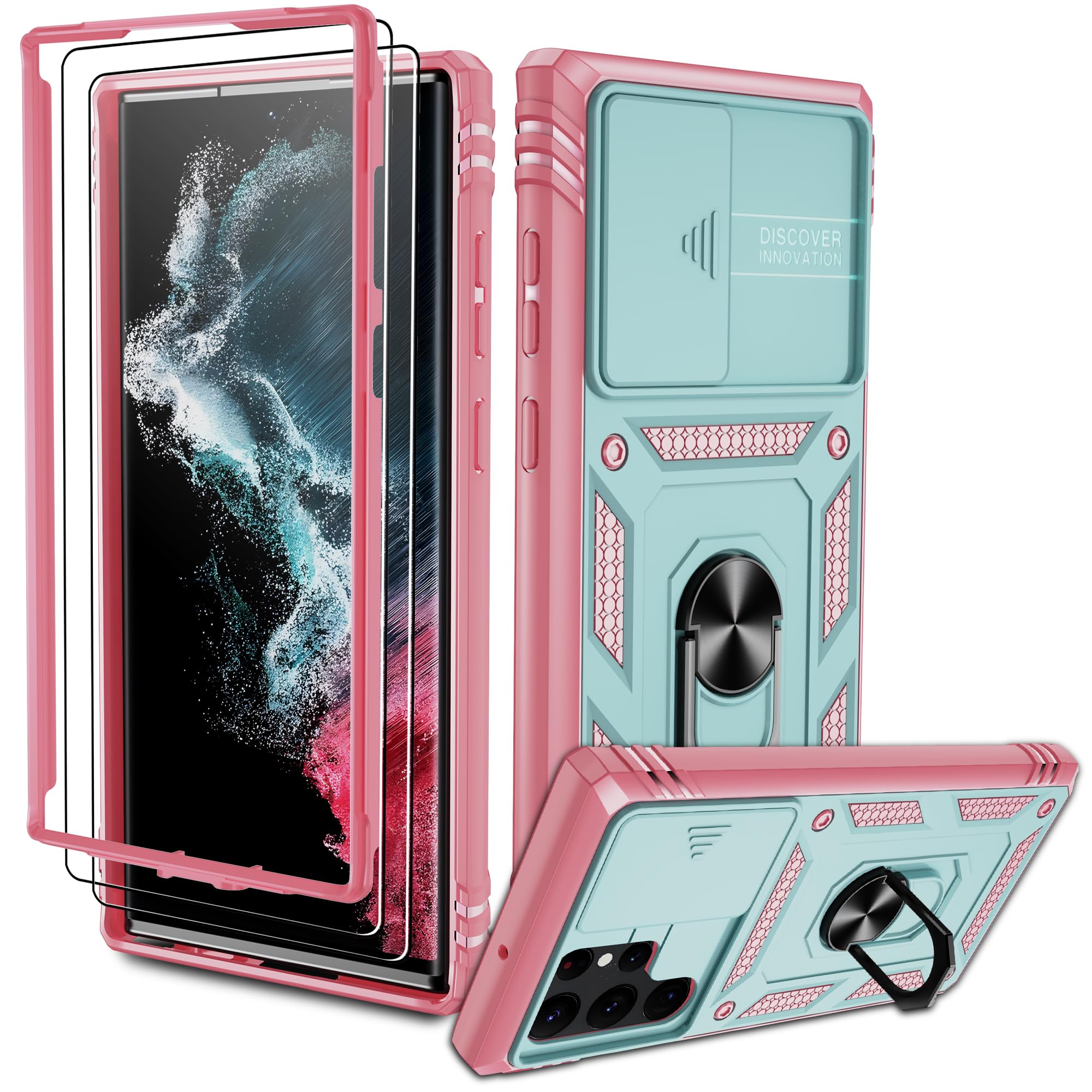 Kompatibel mit Samsung Galaxy Hülle, Eingebetteter Ständer Militärgrad Schutzhülle Handyhülle Starke Stoßfestigkeit Samsung Schutzhülle Samsung Galaxy case Cover