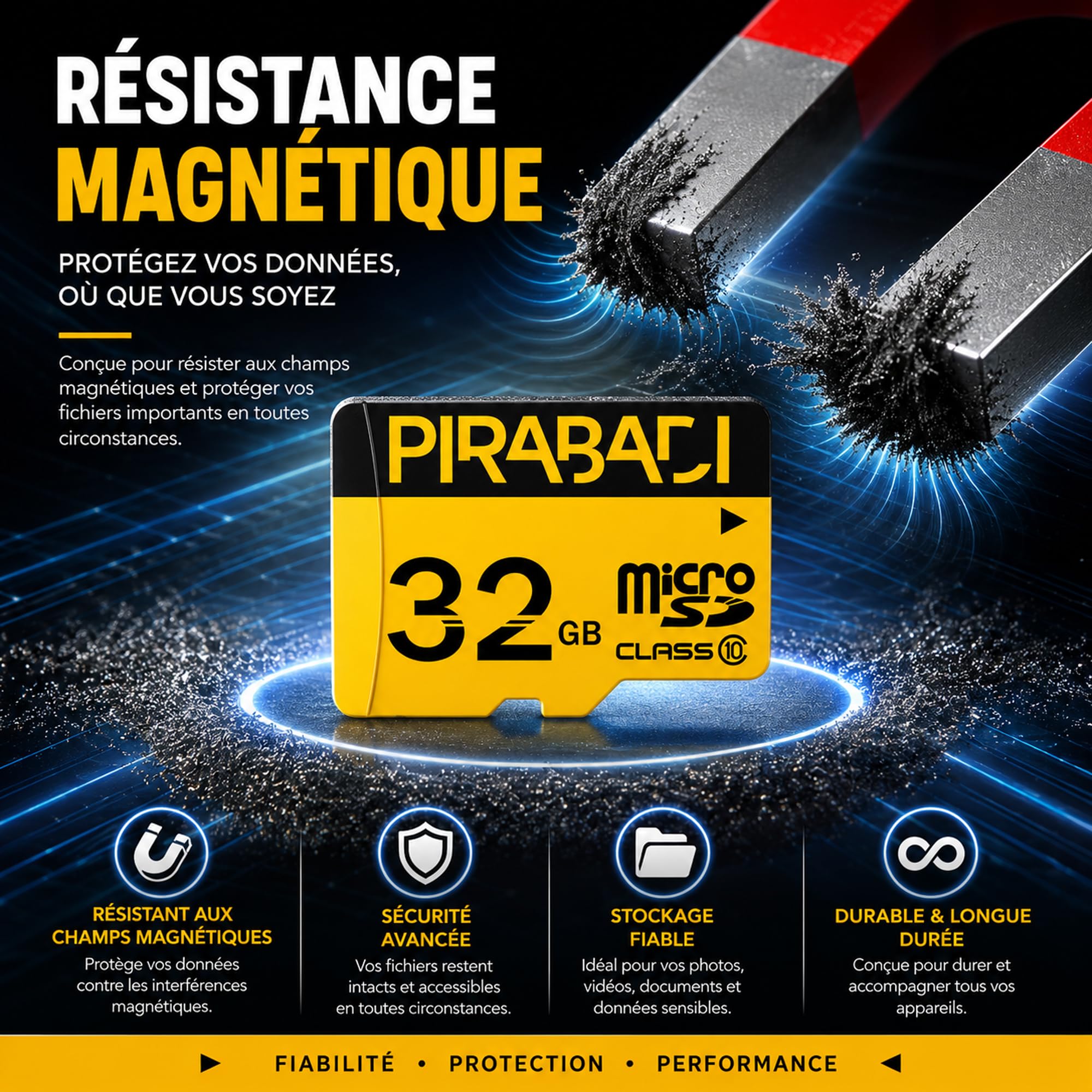 Carte MEMOIRE SD 32GB 32GO 32 GB GO Original | PIRABADI Ultra Extreme Pro | CAPACITE Reel | + Adaptateur | Marque 100% Francaise