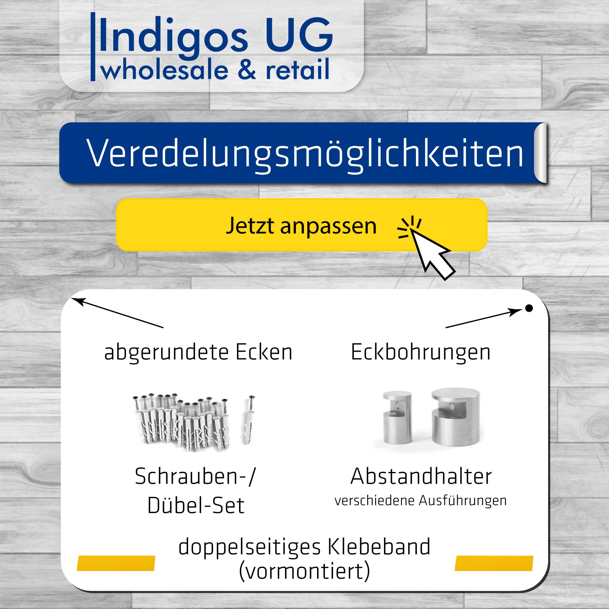 INDIGOS UG Küchenrückwand Platte für Fliesenspiegel - Edelstahllook - 80x60 cm - Spritzschutz Aluverbundplatte hitzebeständig - Rückwand Küche modern abwischbar - Herd & Ofen - Wandverkleidung
