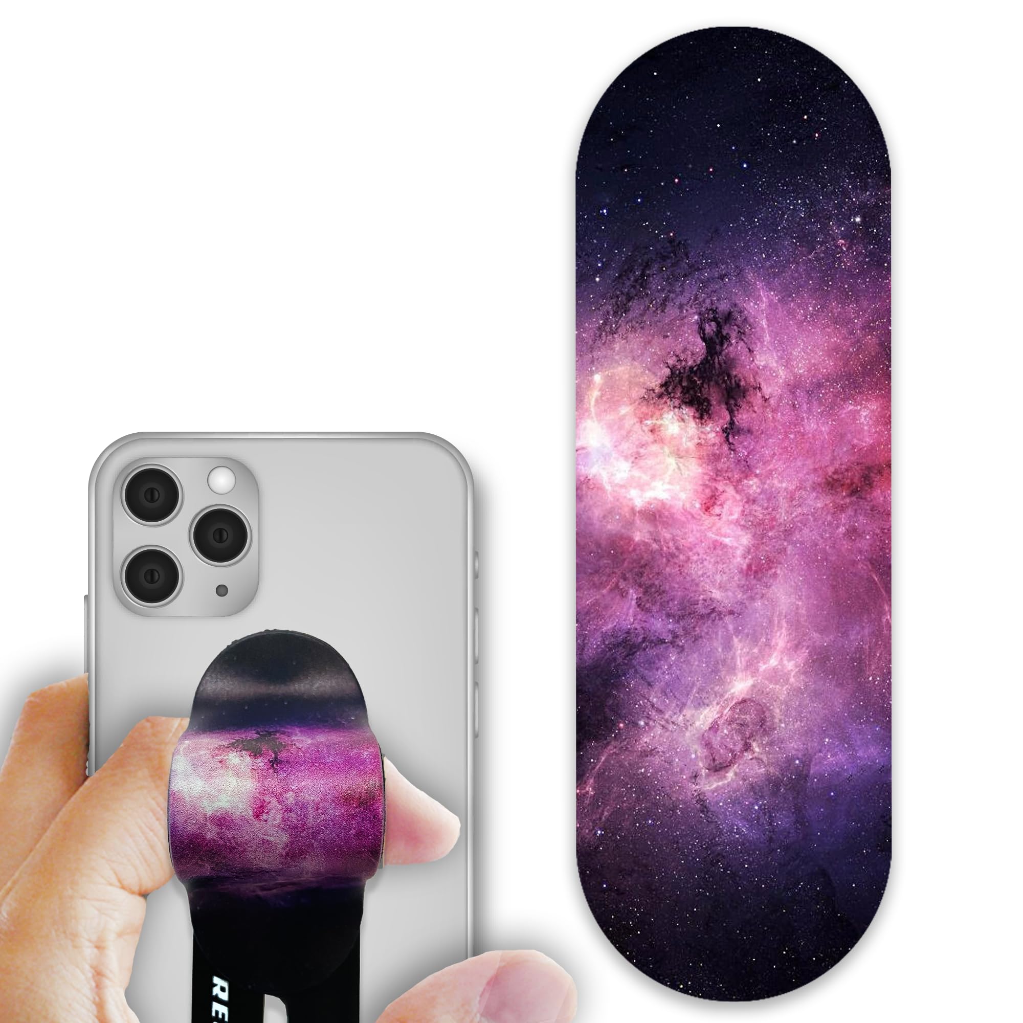 Regor Tabletop Finger Grip & Mobile Holder Mobile Stand Phone Holder for Hand & Mobile Back Holder Grip Great for Selfie & Works as iPhone Stand & Android Phone Stand - Nebula-image-9