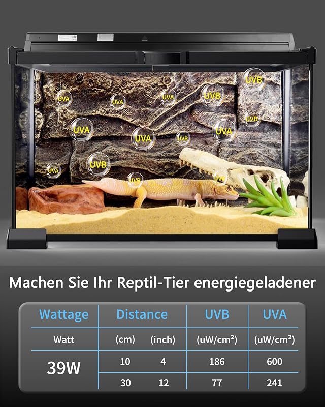 LUCKY HERP T5 UVB 39W Terrarium Lámpa Teknős Sügér Kígyó Hüllő UV Fény