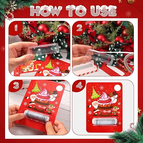 Miniatura 3 de 60 Pcs Christmas Money Holder for Cash Bulk Christmas Santa Snowman Cards Money Holder Ornaments with Plastic Cover Holiday Gifting Funny Xmas Cash