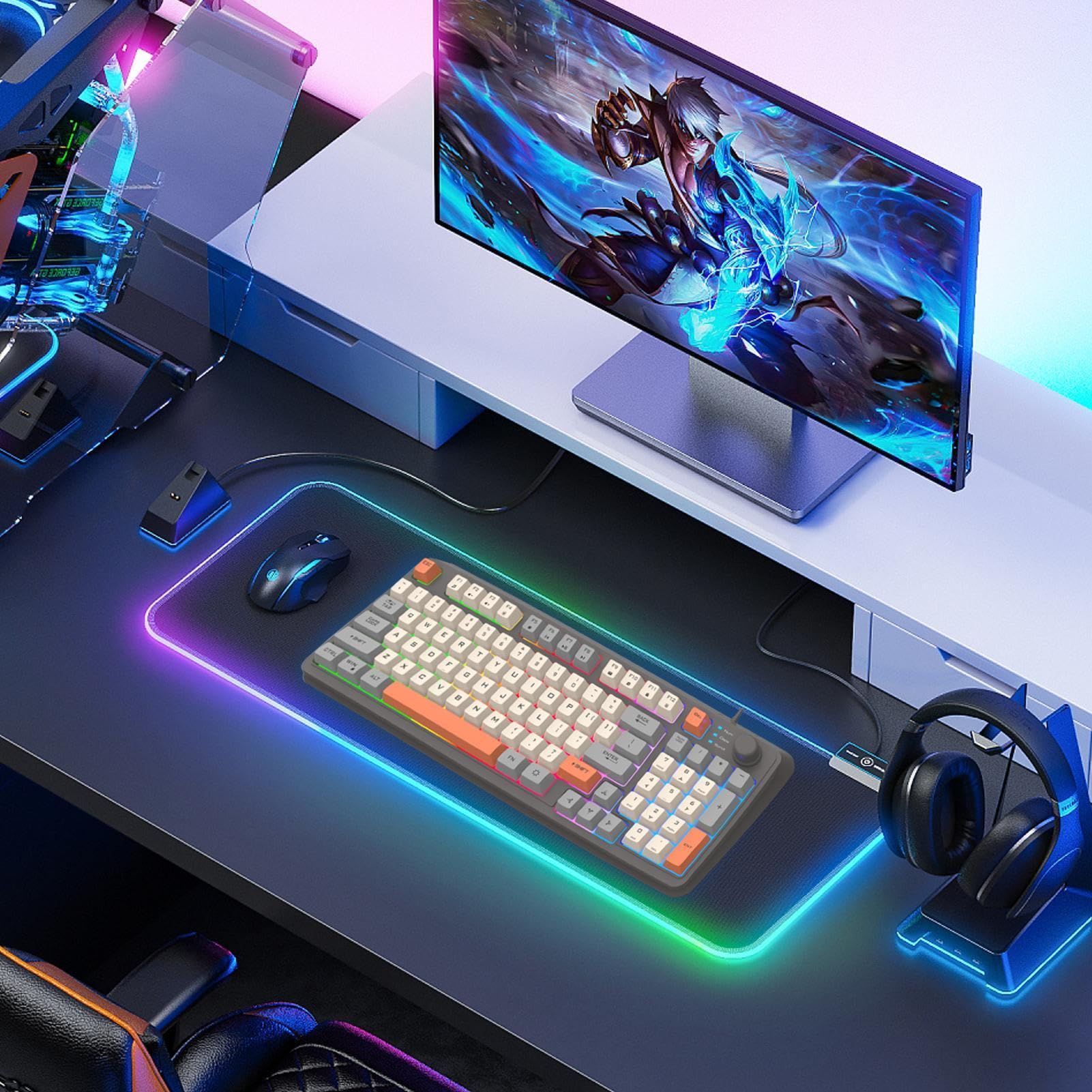 Illumina la tastiera meccanica del gamer, la tastiera meccanica sul | Tastiera meccanica per utenti di computer per gli amanti del gioco studentesco