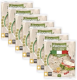 Fresco Piada Italian Flatbread – 7 Packs (28 Count Total) | Authentic Piadina Bread Made in Italy | Recipe with oil | Vegan, No Preservatives, GMO & Lactose-Free | Perfect for Sandwich, Savory Breakfast, Cheese Melts, and Sweet Crepes