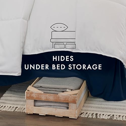 Miniatura 8 de Falda para cama Simply Soft de lino plisada, de alta calidad, funda con volantes para la cama