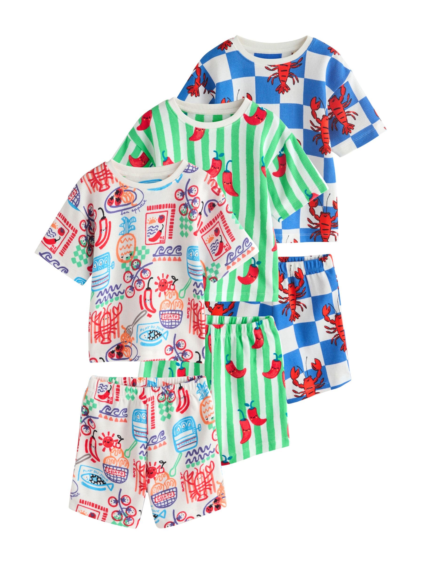 NEXT Jungen Kurze Schlafanzüge, 3er-Pack