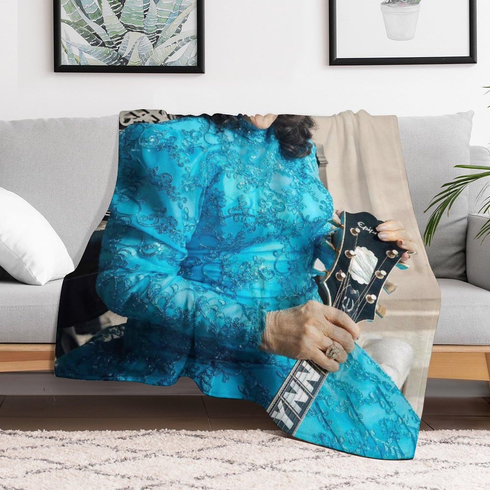 (it:Loretta Lynn American Singer Country Music Poster Coperte super morbida e calda in pile di flanella coperta per tutte le stagioni per letto divano divano 76,2 x 101,6 cm)