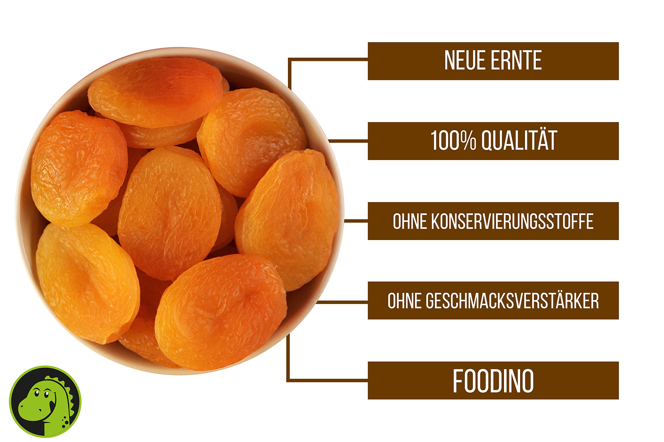 FOODINO 5kg Aprikosen getrocknet geschwefelt ganz ungezuckert entsteint