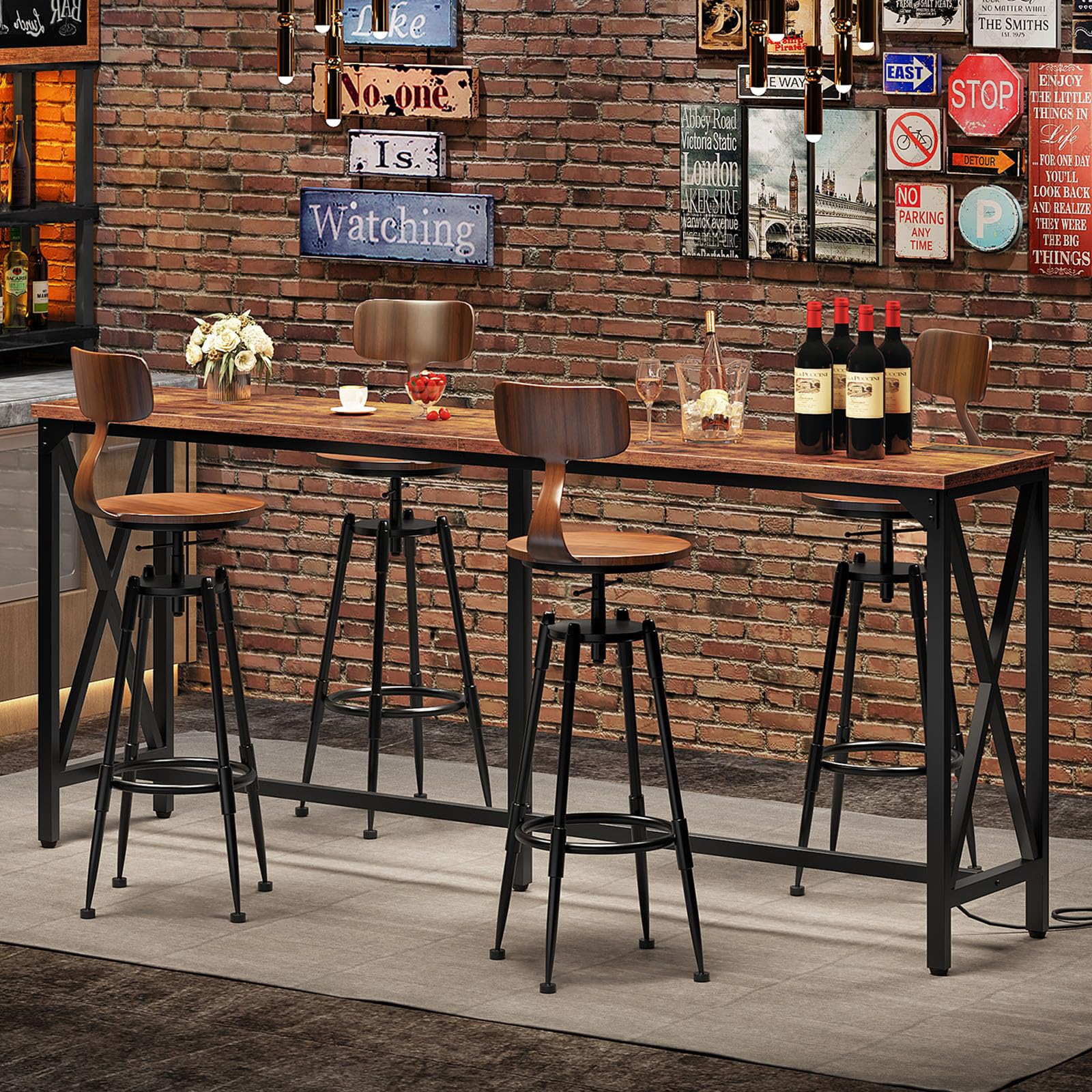 8' オーク Table Bar Communal Finishes Many in Available - Handcrafted - Table Bar カウンターテーブル・ハイテーブル