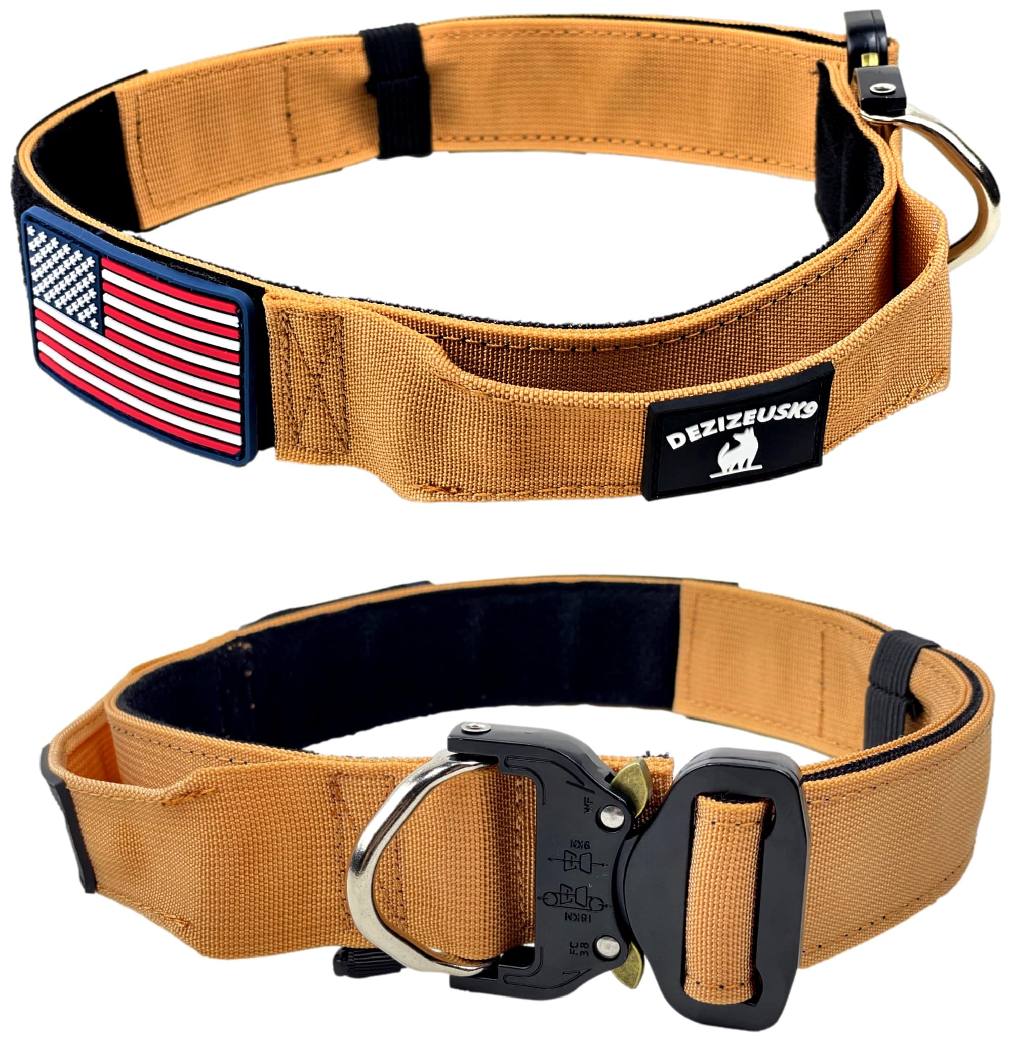 DEZIZEUSK9 1.5 Inch Tactical Dog Collar