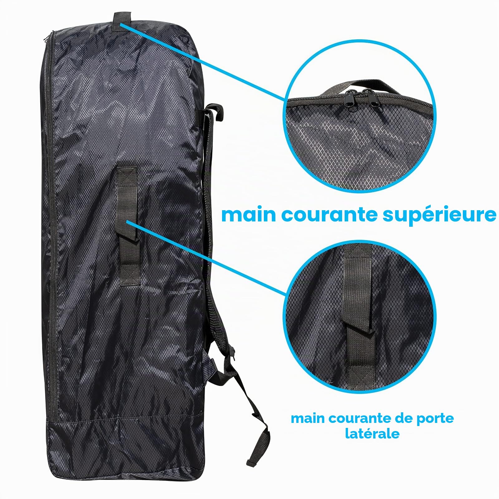 Sac à Dos léger et Pliable en Nylon 800D Haute densité et Haute résistance pour Kayak/Paddle/Surf/pêche/Bateau