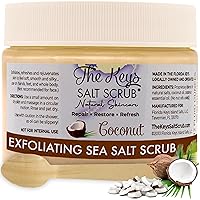 Vista 18 de The Keys Salt Scrub - Exfoliante de sal marina de lavanda - Exfoliante corporal con cuchara de madera - Exfoliante hidratante para cara, manos