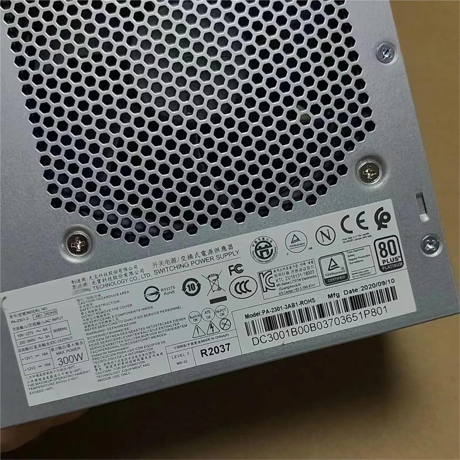 1pc 300W Power Supply for M6660G 6+4PIN PS-2301-3 .3001B.00B PA-2301-3AB-ROHS