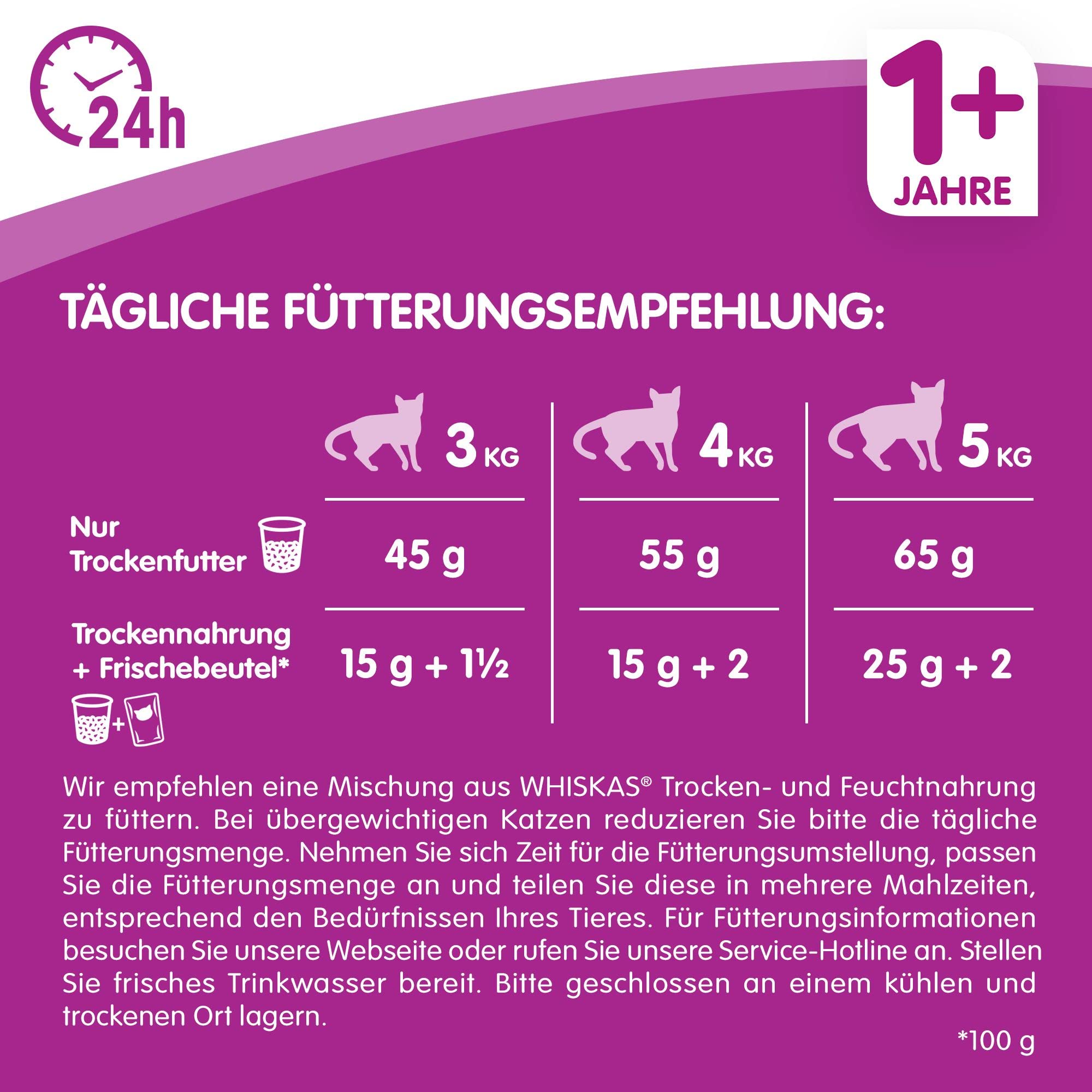 Whiskas Adult 1+ sucha karma jagnięca, 5 x 800 g (5 paczek) - sucha karma dla dorosłych kotów - dostępne różne opakowania produktu
