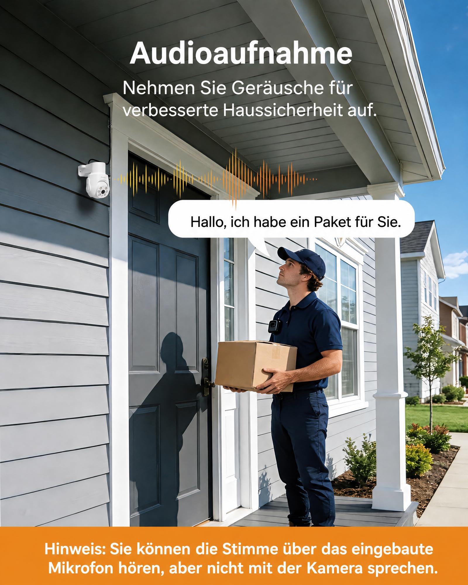 Anlapus 8MP 4K PTZ Überwachungskamera Außen Set mit Audio Kabelgebunden | 8CH DVR 1TB HDD, 4X 360° Schwenken & Neigen Domekameras, KI Mensch-Fahrzeug-Erkennung, 24m IR Nachtsicht, Wasserdicht