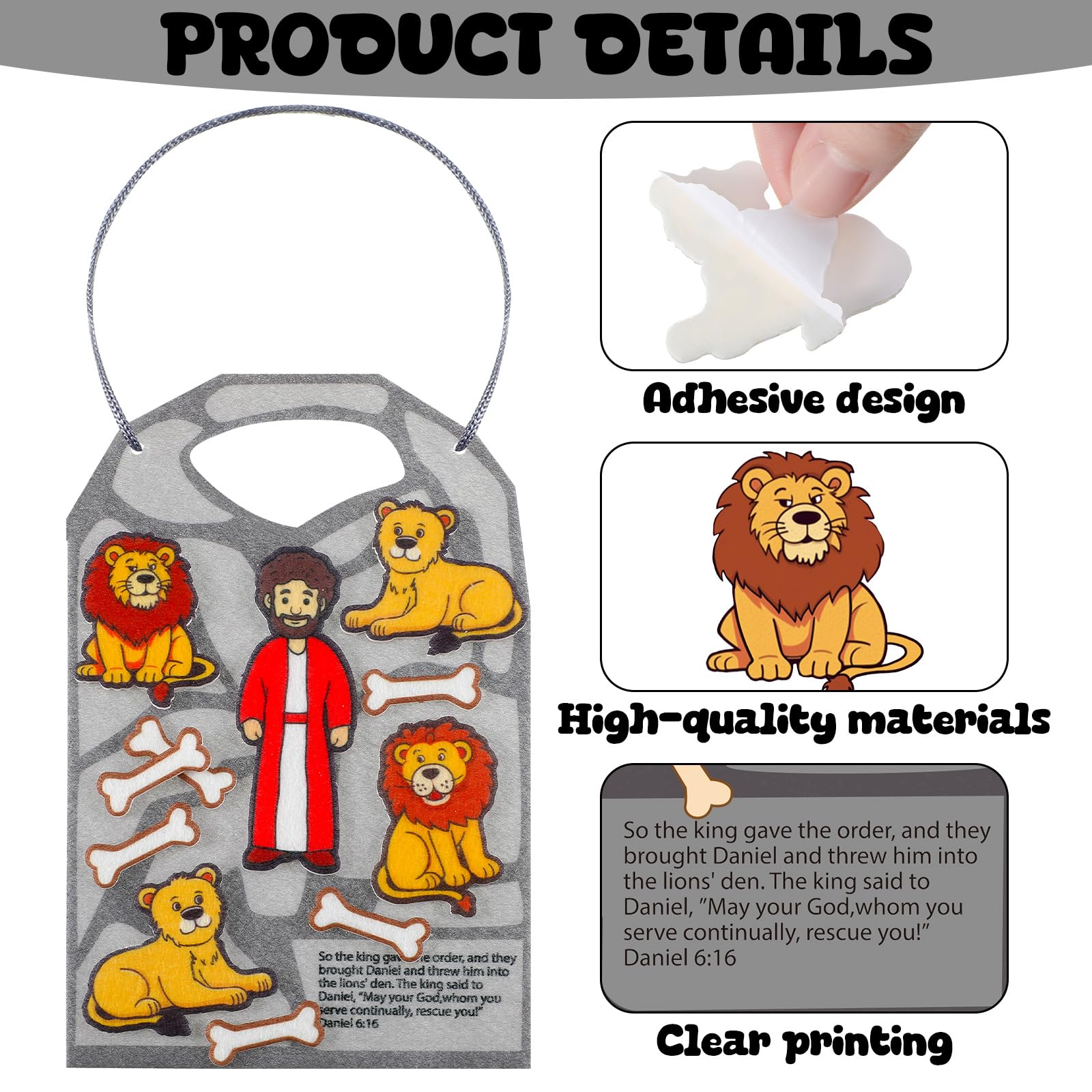 amazon-com-hunnmingre-24-pcs-felt-bible-crafts-daniel-in-the-lion-s-den-craft-kit-for-sunday-school-kids-christian-religious-easter-diy-game-activities-toys-games for Free Printable Daniel And The Lion S Den Printable Craft Amazon.com: HunnmingRe 24 Pcs Felt Bible Crafts Daniel in The Lion's Den Craft Kit for Sunday School Kids Christian Religious Easter DIY Game Activities : Toys & Games for Free Printable Daniel And The Lion S Den Printable Craft