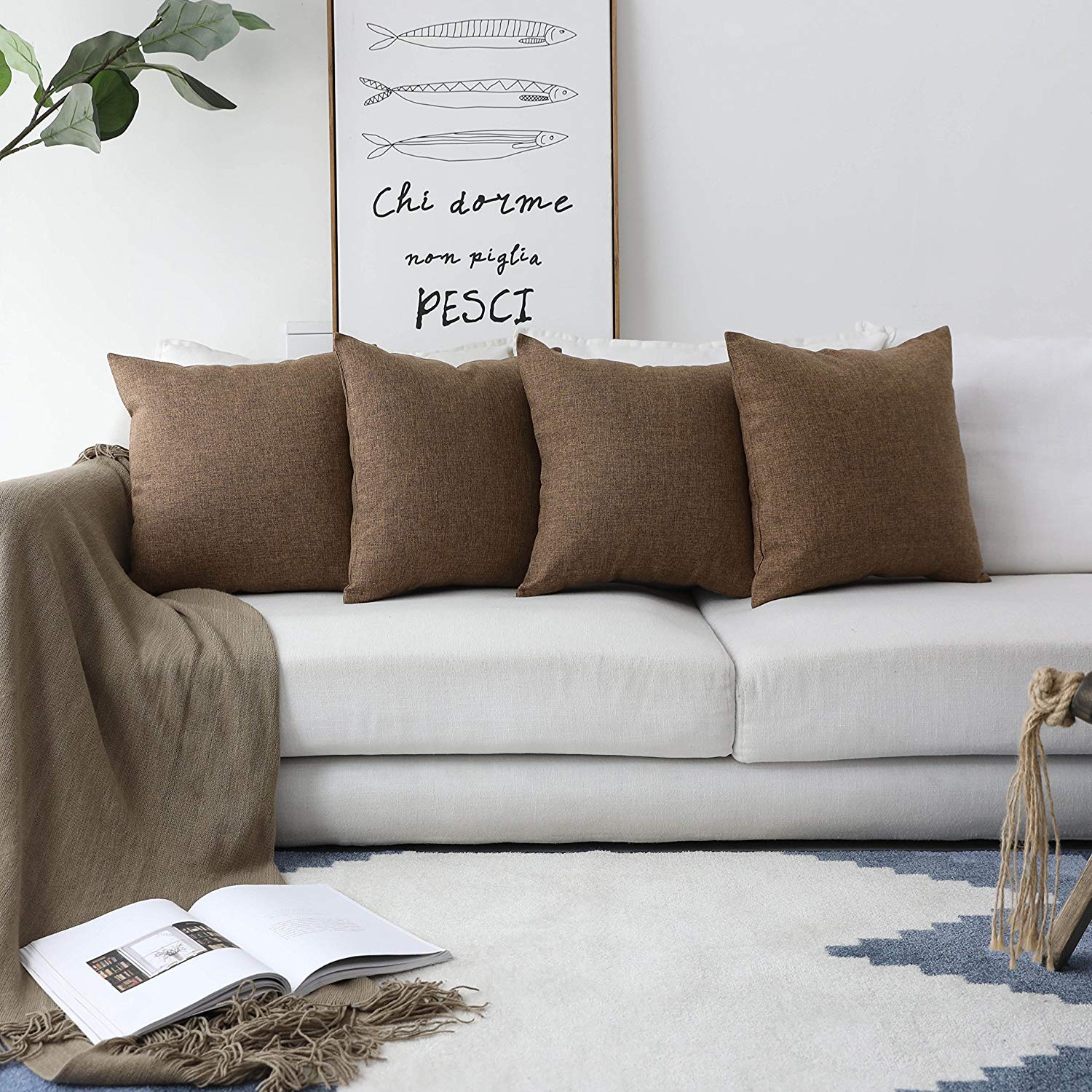 Khooti Jute Cushion Covers - Set of 3 -30 Khooti Jute Cushion Covers - Set of 3 -30