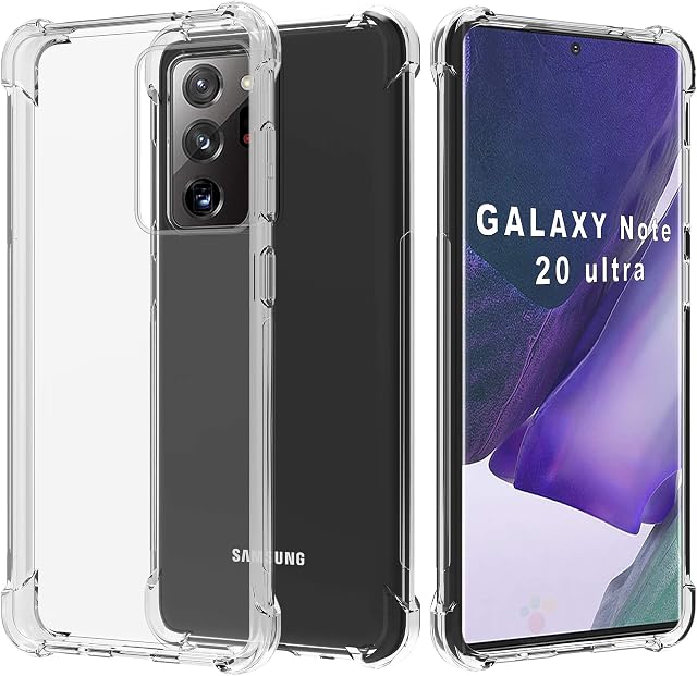 Migeec For Samsung Galaxy Note 20 Ultra Case - Crystal Clear Hybrid Material Covers Air Cushion Gel Bumper Technology Full Protection Phone for Samsung Galaxy Note 20 Ultra