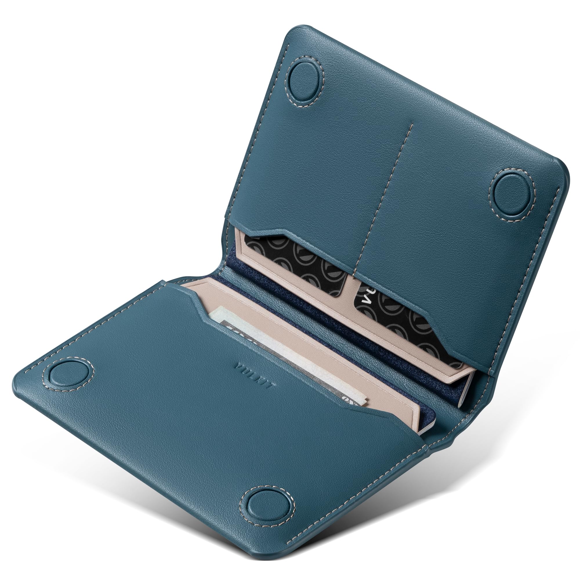 VULKIT Slim Minimalist Passport Wallet RFID Blocking, Magnetic Closure