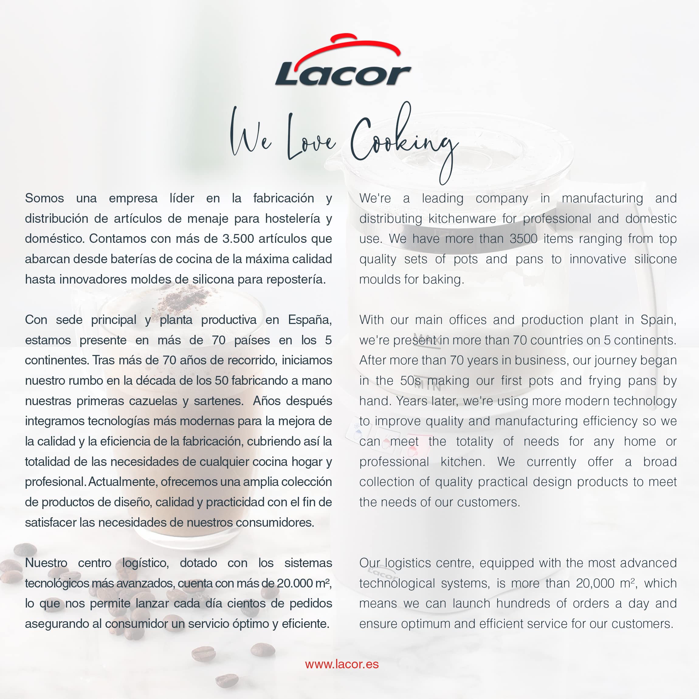 Lacor 69398 - Espumador de Leche 3 en 1 con Recipiente, Base de Acero | En acero inoxidable, para un uso práctico y profesional en cocina; cierre hermético, libre de BPA, agarre ergonómico