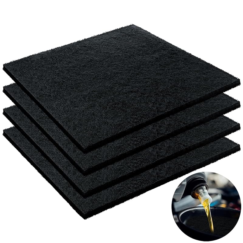 Kidum Manta Antirrespingos para Coletor de Óleo 55,9 x 55,9 cm, Recortável, para Bandeja de Drenagem de Câmbio, Pacote com 4