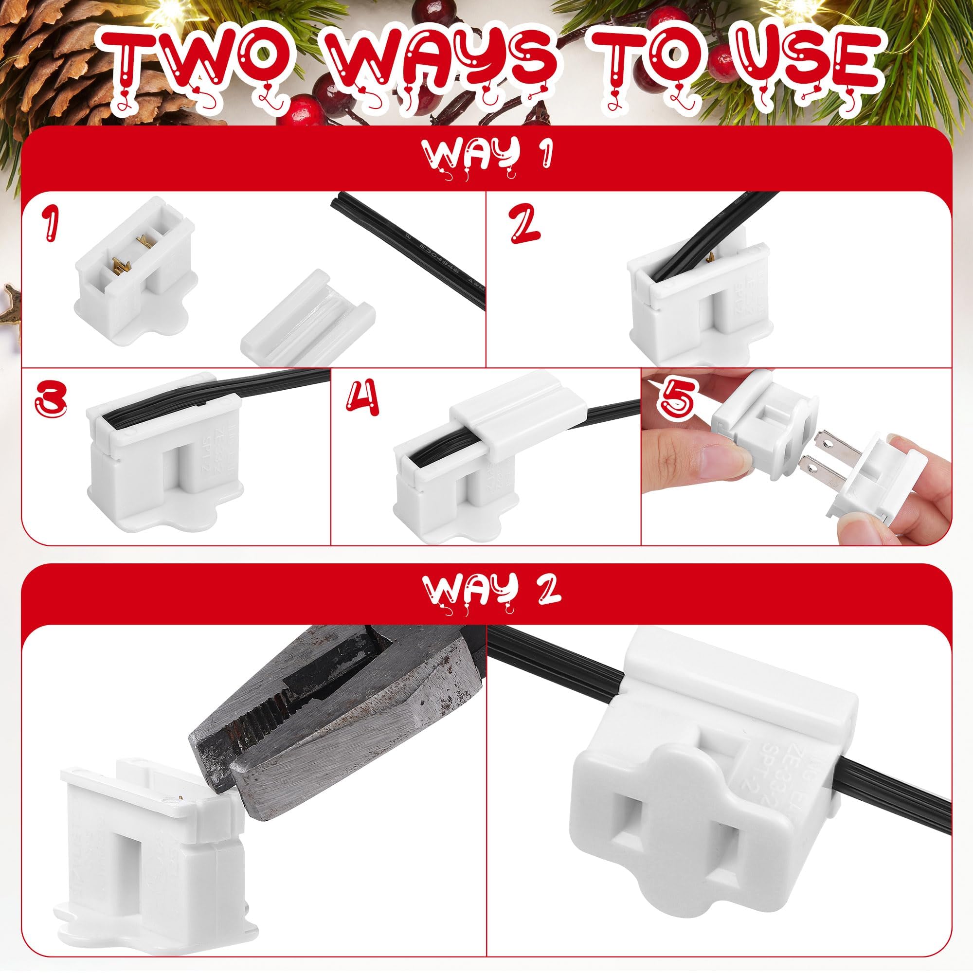 Snapklik.com : Fovths 30 Pieces Female And Male Slip Plug SPT-2 ...
