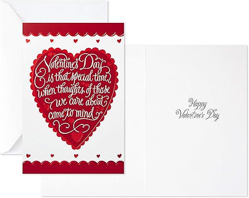 Miniatura 10 de Hallmark Paquete de tarjetas del día de San Valentín, tarjetas del día de Galentines (Thinking of You, 4 tarjetas con sobres)