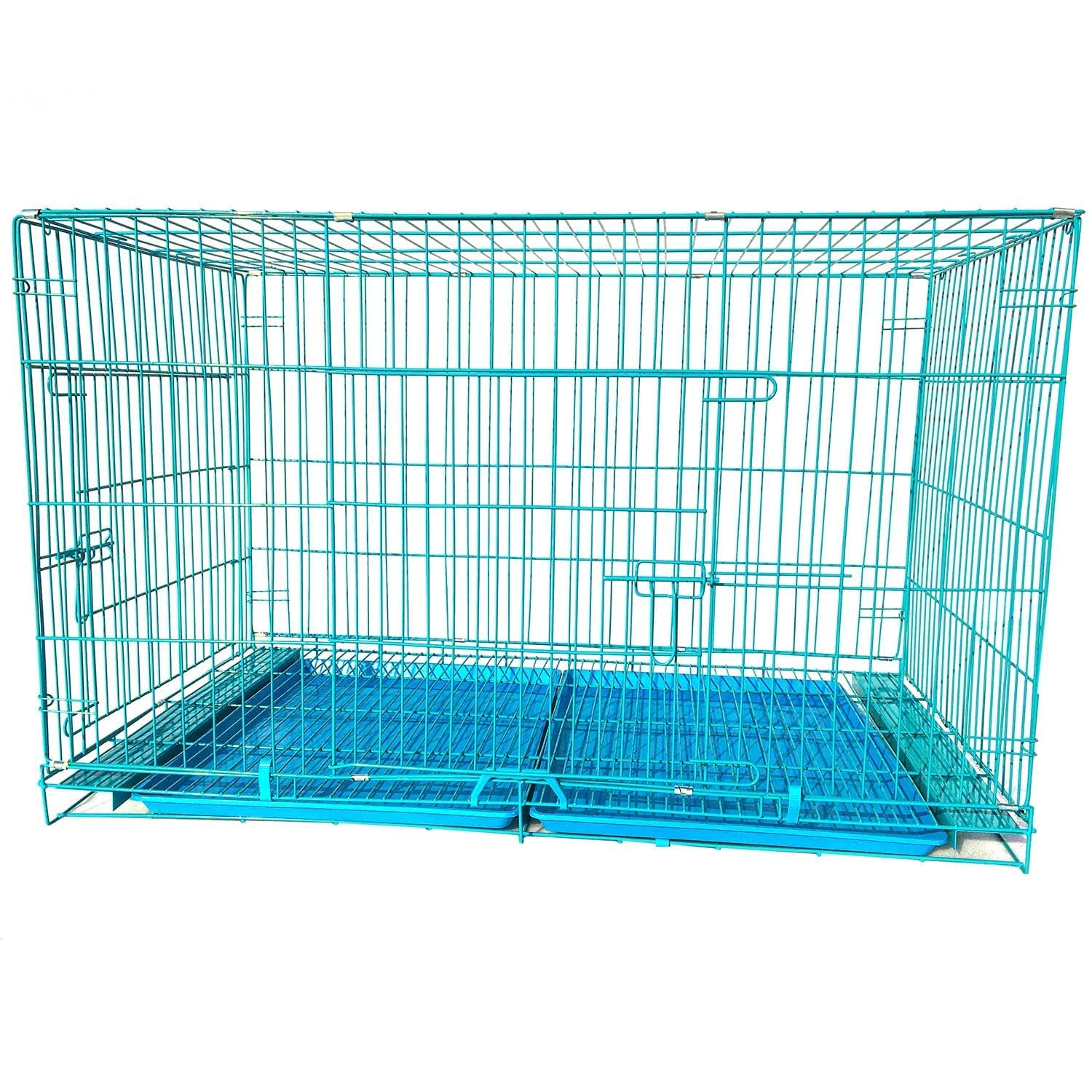 Smart Pups Double Door with locable System cage 30 inch with Removable Tray Sky Blue Colour for Dogs (Pack of 1) (B0BTPWGD93) Amazon Price History, Amazon Price Tracker