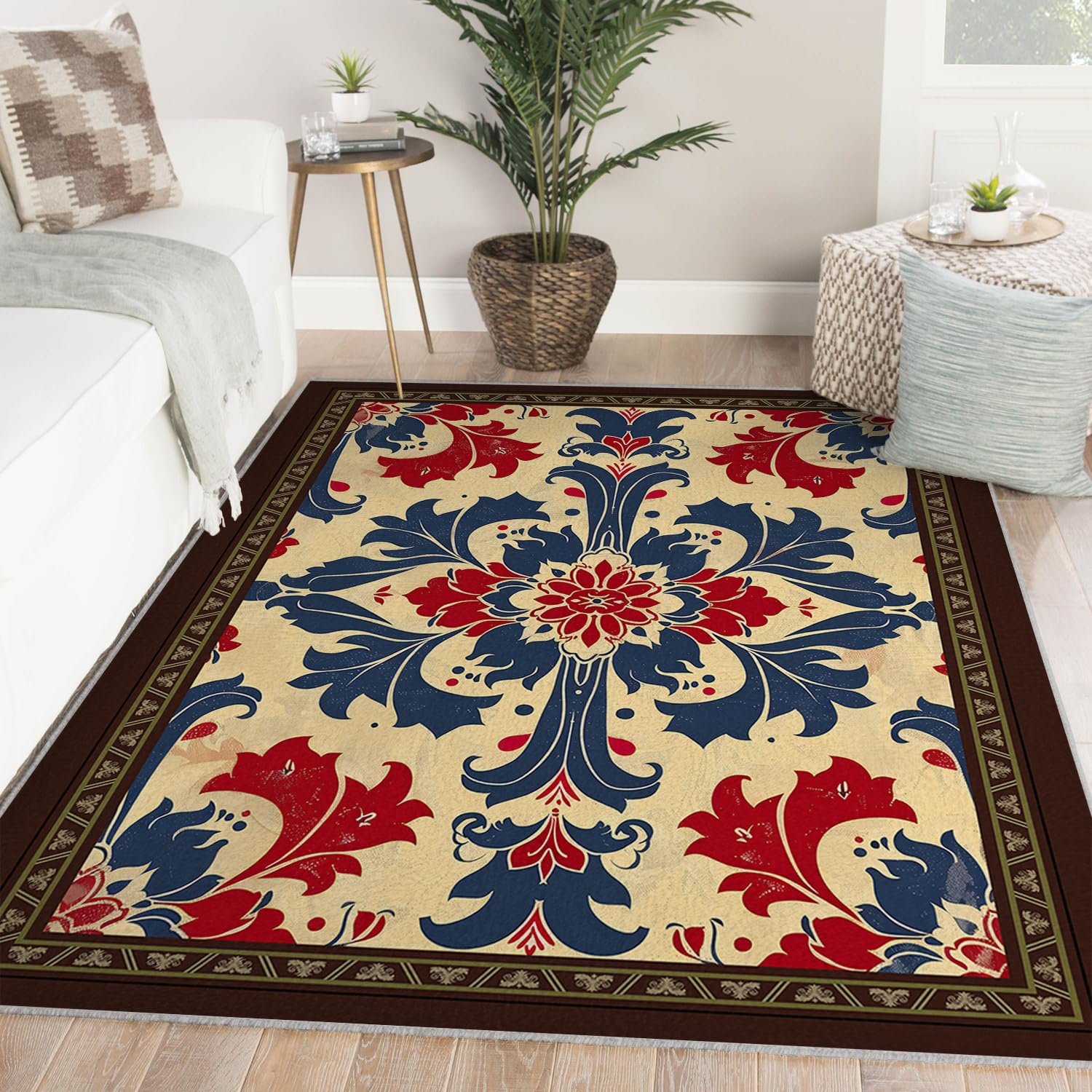 Alfombras Lavables salón Floral Boho Vintage 80x150