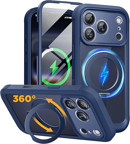 Miniatura 193 de Miracase Funda para iPhone SE de 3ª/2ª generación 2022 2020 de cuerpo completo con protector de pantalla de vidrio integrado, resistente protección