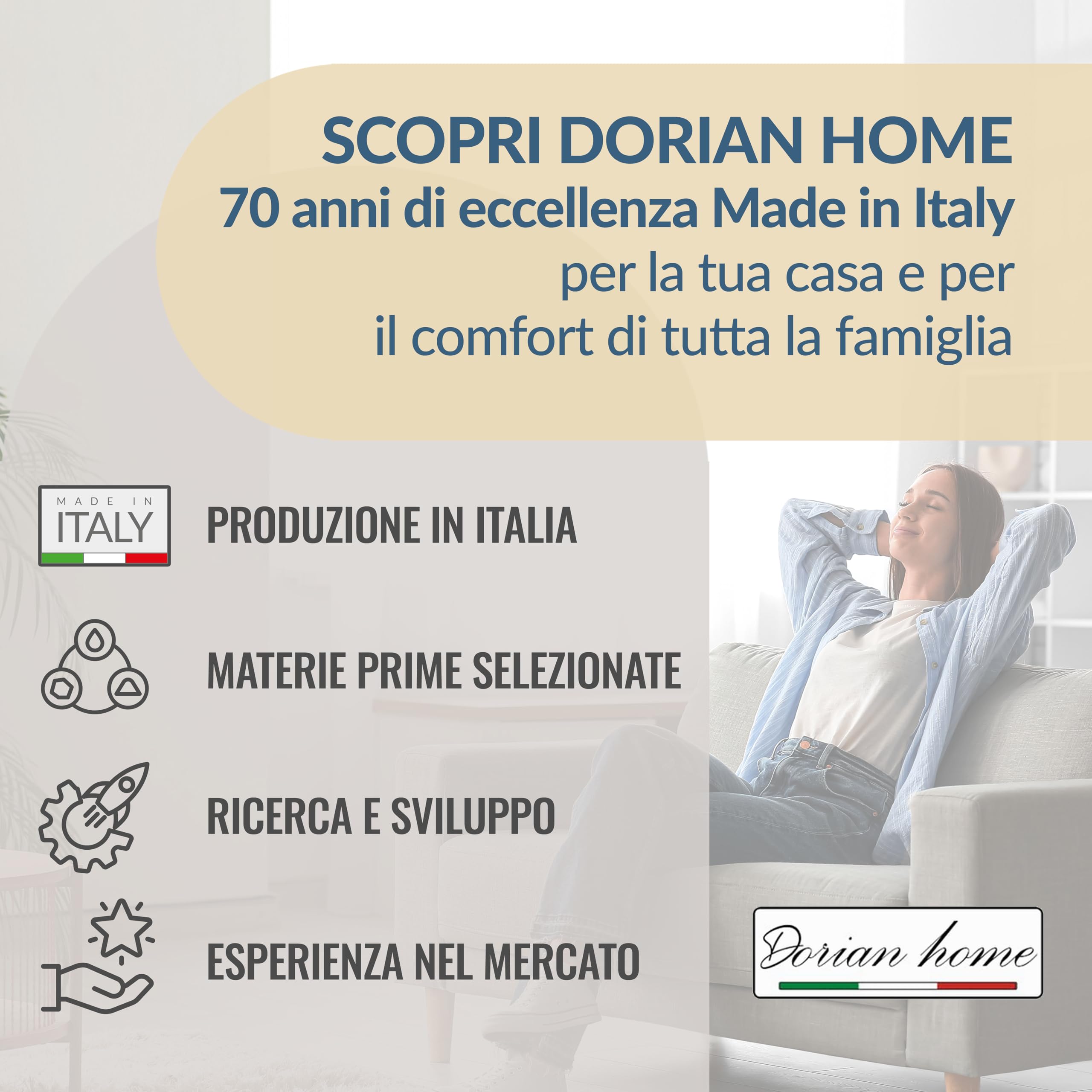 Dorian Home - Piumino Invernale Letto in Vera Piuma d’Oca 360 gr/m², 5 Punti di Calore, Anallergico e Antiacaro, 100% Cotone – Made in Italy (250 x 200 cm, Saint Moritz - 50% Piumino 50% Piumette)