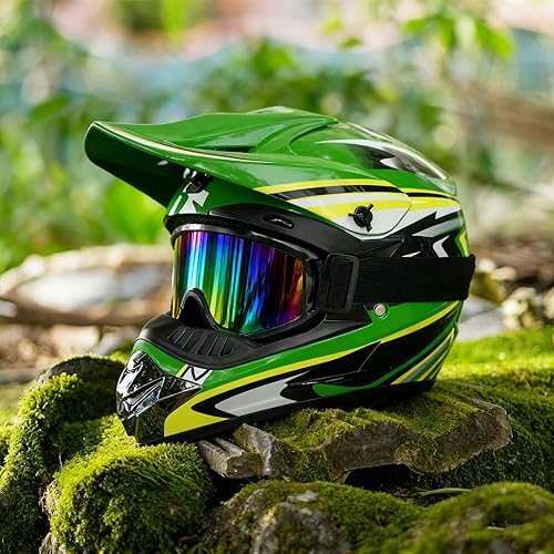 Miniatura 6 de Cascos de Dirt Bike para Jóvenes de Moda para Niños, Motocross, Motocicleta, BMX, ATV, Todoterreno, Cuatro Ruedas, Cascos Integrales para Bicicleta